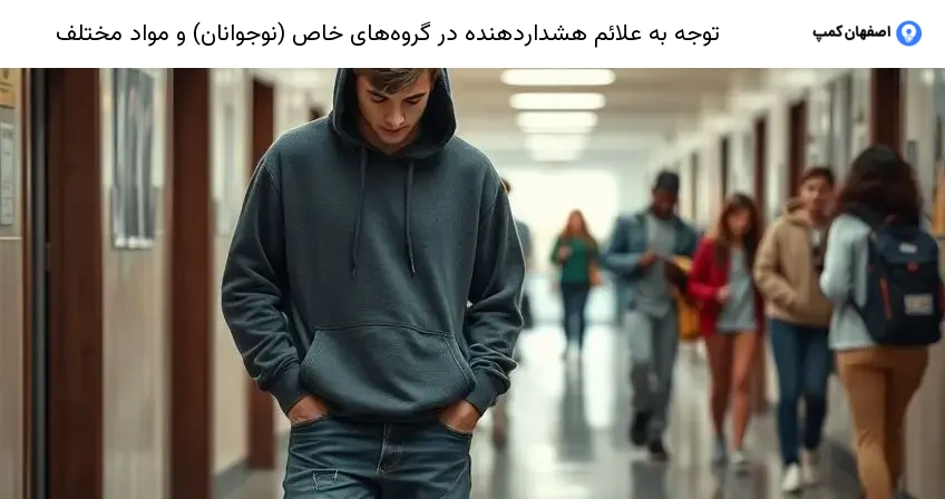 توجه به علائم هشداردهنده در گروههای خاص (نوجوانان) و مواد مختلف